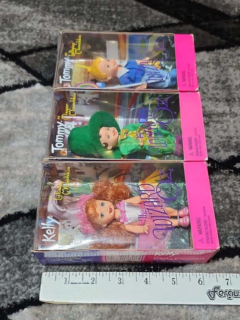 1999 MATTEL WIZARD OF OZ COLLECTOR EDITION SET-OF-3 MUNCHKIN DOLLS